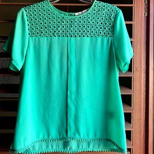 Aqua Blouse with decorative accents - SP